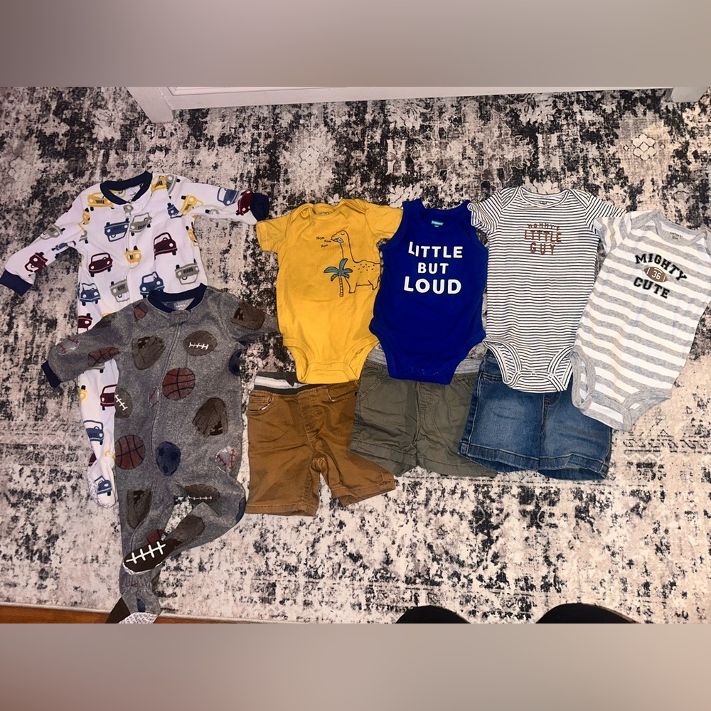 Baby Boy Clothing Set with Various Prints Bundle